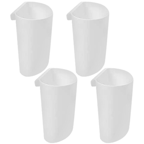 Gobelets suspendus pour chariot de beauté, blancs, lot de 4 1