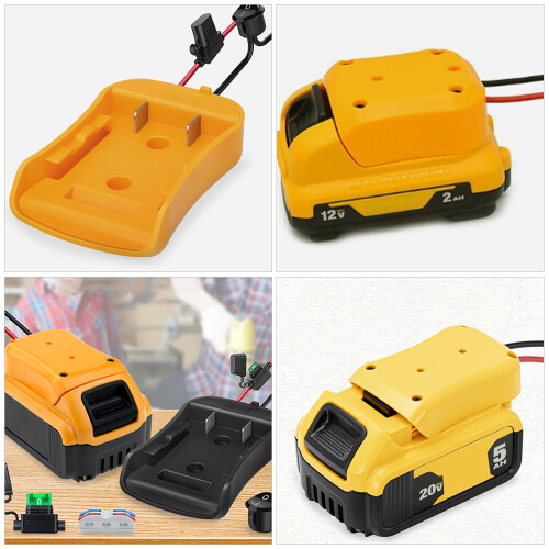 Batteriadapterkontakt DIY litiumomformer messing ABS 2