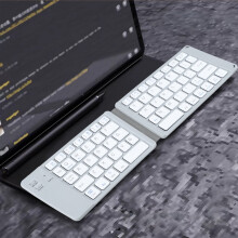 Quinlirra opvouwbaar Bluetooth-toetsenbord, draadloos mini-toetsenbord in zakformaat voor Android, Windows, pc en tablet, oplaadbaar - grijs