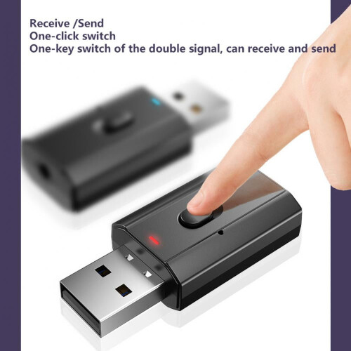 Prettyui USB Bluetooth 5.0 Sender/Modtager 2-i-1 1