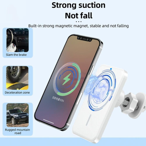 Prettyui Mag Auto-Wireless-Ladegerät 15W Qi Schnellladepad 1