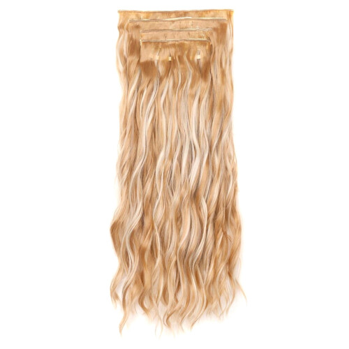 Set de 4 piezas de extensiones de cabello largo rizado para mujer 1