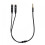 Prettyui 3,5 mm headsetadapter Y-splitter med mikrofon og lyd 5