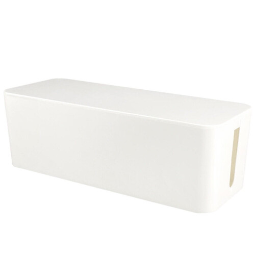 Cutie de gestionare a cablurilor din plastic, albă, pachet de 1 1