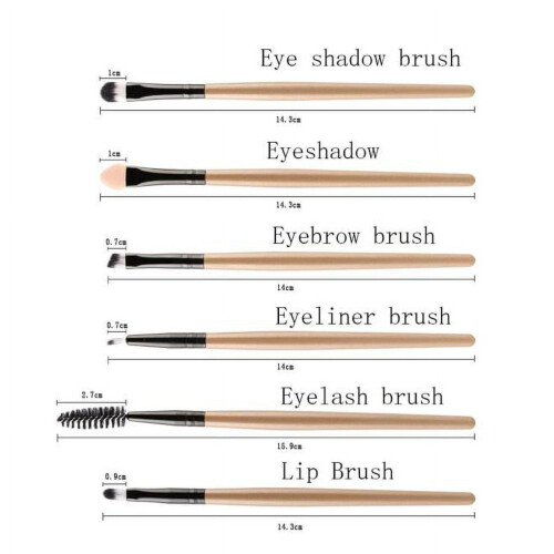 Ensemble de pinceaux de maquillage de Noël (6 pièces) 2
