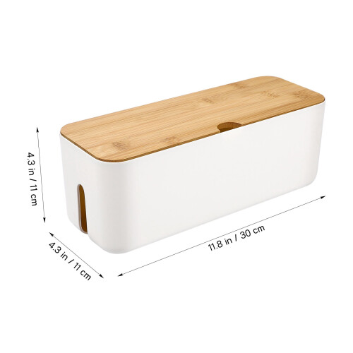 Καλώδια Κουτί Αποθήκευσης Καλώδιο The Wood Organizer Κουτί Ασφαλειών Θήκη Πολύπριζου 2