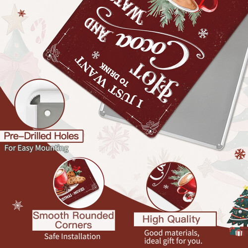 Affiche de Noël en métal vintage, 20 x 30 cm 2