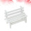 Banc de jardin double miniature en bois blanc, paysage 5