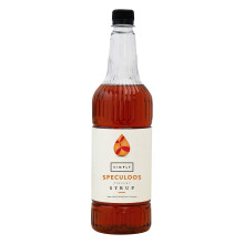 Simply Speculoos Caramelised Biscuit Syrup, Vegan & Nut Free Flavoured Syrup for Coffee, Cocktails & Baking (1 Litre)