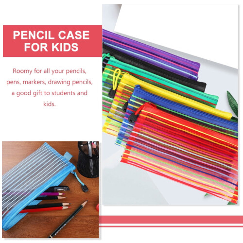 Nylon mesh pen organizer bag for office and students 20 pcs 1