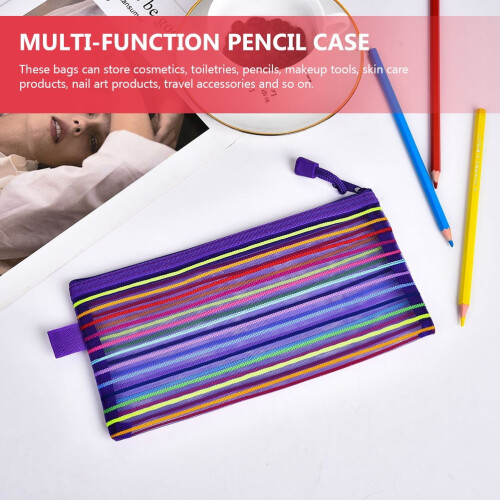 Nylon mesh pen organizer bag for office and students 20 pcs 2