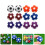 Table Football Replacement Soccer Balls Multicolor 12pcs 5