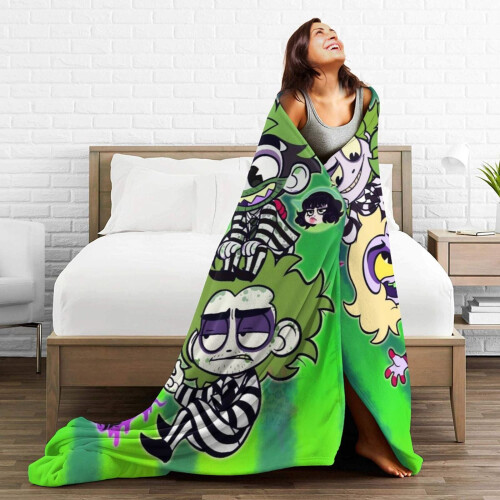 Plaid en flanelle BeetLejuIce pour lit ou canapé 80x60 2