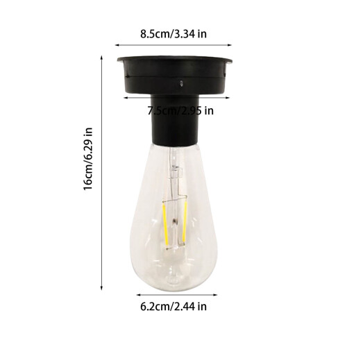 Solar Outdoor Light Bulb Waterproof Tungsten 1 Pack 2