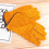 Cowhide Leather Gloves Heat Insulation 1 Pair Orange 2