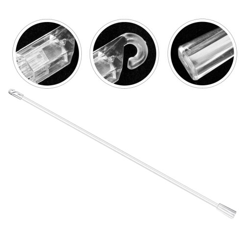 Vertical Blind Tilt Wand Replacement Transparent Rod with 2