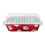 Rode kerstsneeuwpop broodvorm van aluminium, 2 pond, 6 sets 4