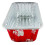 Rode kerstsneeuwpop broodvorm van aluminium, 2 pond, 6 sets 5