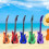 Inflatable Guitar Prop 36 inch Assorted Colors 8