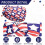 Patriotic flag headband star stripe print elastic knotted 6