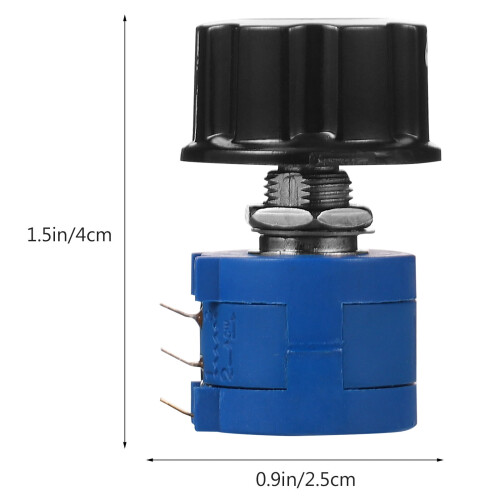 Drehpotentiometer-Set mit Drahtwicklung, 2 Stück, 1K102L mit A03 1