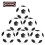 WINOMO white black soccer balls 32mm 6pcs 3