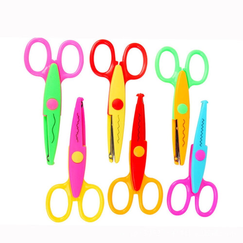 Eease plastic safety paper edging scissors 6 pcs 1