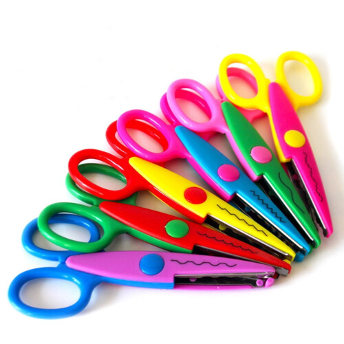 Eease plastic safety paper edging scissors 6 pcs 2