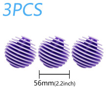 (PURPLE) Anti tangle Oval Solid Cleaning Balls Magic Laundry Balls Drum Washing Machine Stain for Laundry Ball Cleaning Tool for Clothes