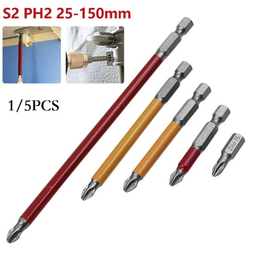 Parafusadeira elétrica com encaixe hexagonal e bits magnéticos de 25 a 150 mm 2