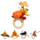 Halloween-Serviettenringe in Kürbisform, 6 Stück 8