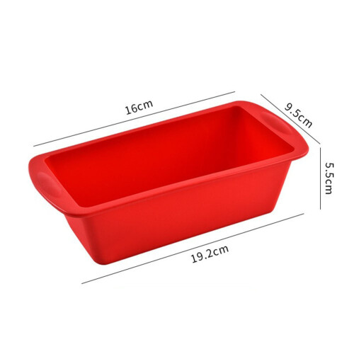 JINGT silicone rectangle cake pan mini loaf bread pan red 2