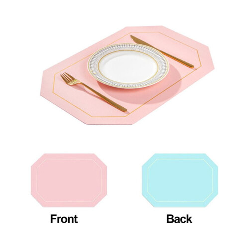 Sets de table en similicuir imperméable 45 x 30 cm, lot de 6 1