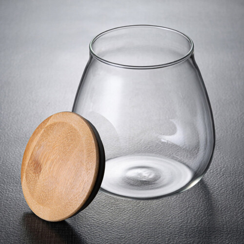 Jar Stórála Gloine Beacán Clúdach Bambú 13oz 1
