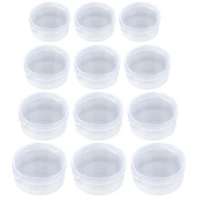 36 transparente, runde Aufbewahrungsboxen für Make-up und Schmuck
