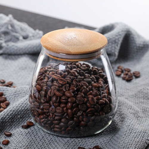 Jar Stórála Gloine Beacán Clúdach Bambú 13oz 2