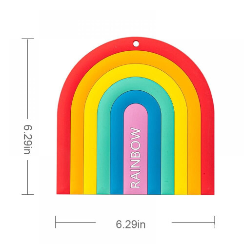 Rainbow Coaster Skridsikker Varmeisolering Sæt med 2 1