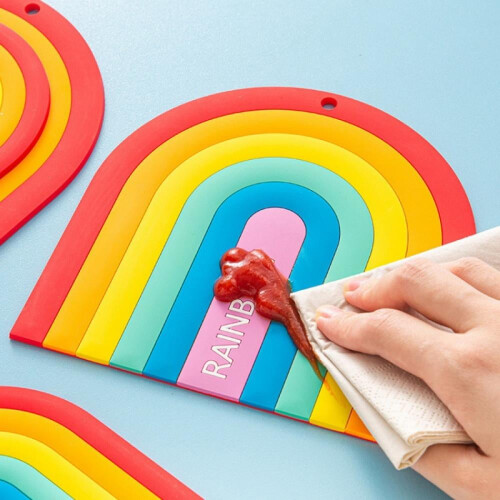 Rainbow Coaster Skridsikker Varmeisolering Sæt med 2 2