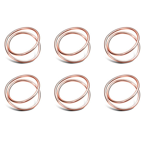 Rond de serviette en métal pour mariage et dîner 1