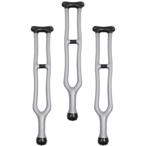 Inflatable Walking Stick Props PVC Crutches 3 Pcs