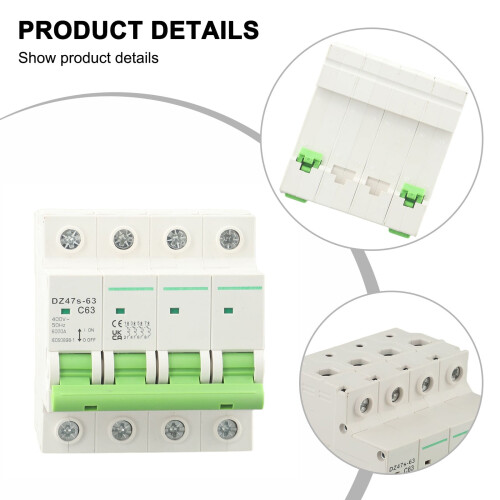 Disjuntor Mosiee AC400V4P com classificação de 6kA 2