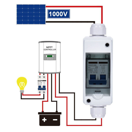 Mosiee PV-scheider DC/AC 1000V waterdicht 1