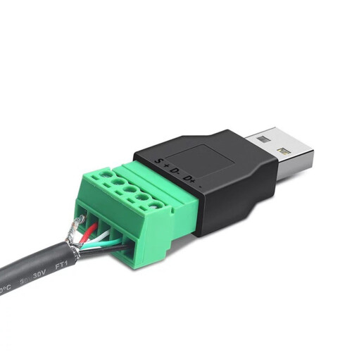 Adaptér USB 2.0 typu A samec-samice s 5pinovým šroubem 2