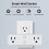 Έξυπνο βύσμα Gnobogi 10A, διπλή πρίζα WiFi και Bluetooth, τηλεχειριστήριο με χρονοδιακόπτη, 4