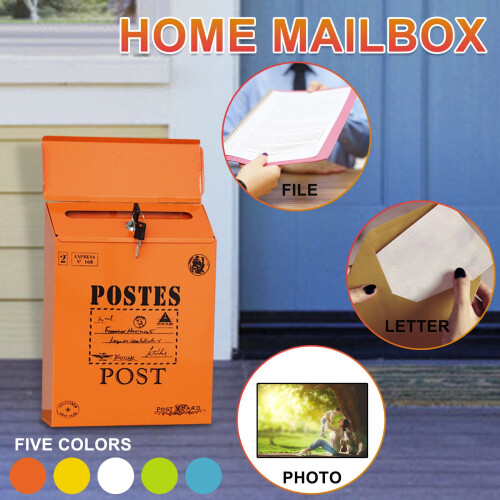 Vintage Retro Wall Mount Mailbox Waterproof 1 Pack 1