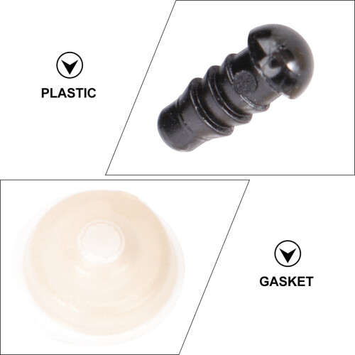 Plastic Safety Eyes with Gasket 100PCS 8mm 1