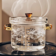 Glass saucepan with lid, heat-resistant, 1 piece