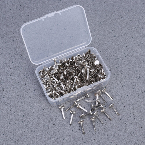 Eease silver metal brads 200 pcs 6mm x 13mm 2