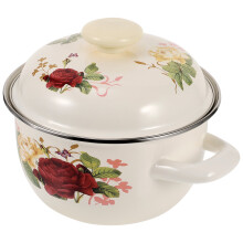 Amphora enamel stockpot thickened flat bottom 5.5L