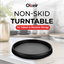 TRAHOO lazy susan turntable set 4 pcs 10 inch black